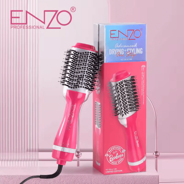 ENZO EN-4118B Hot Air Brush Styler  – 2-in-1 -Intl Version