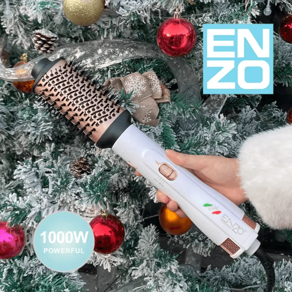 ENZO EN-740 ENZO 3-in-1 Hot Air Brush Blow Dryer, Curler, and Straightener Combo Pack - Intl Version - Image 2
