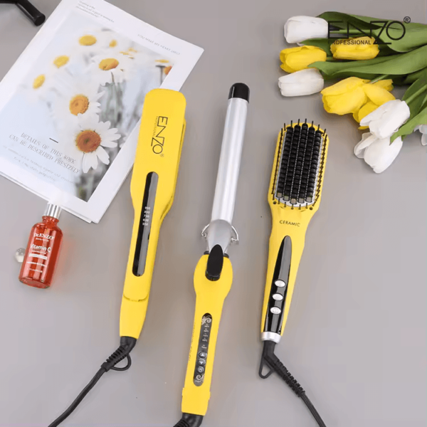 ENZO EN-3955W 3-in-1 Platinum Collection Hair Styling kit Combo Pack -Intl Version - Image 7