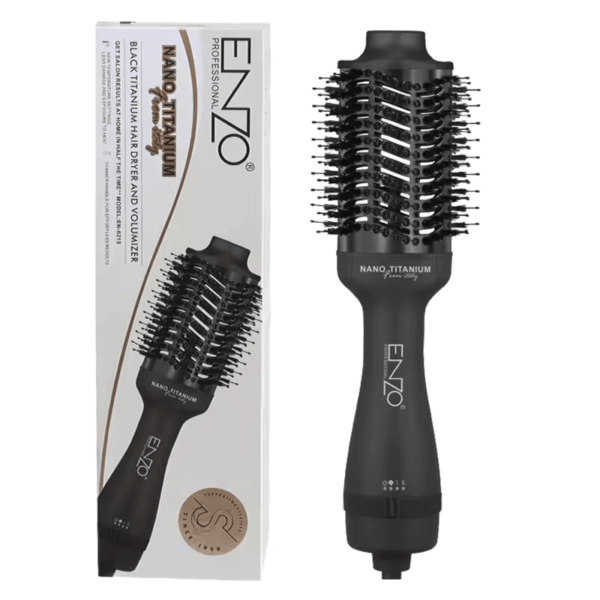ENZO EN-6215 ENZO Round Blow Hair Brush – 2-in-1 Hair Dryer Brush, 1500W -Intl Version - Image 3