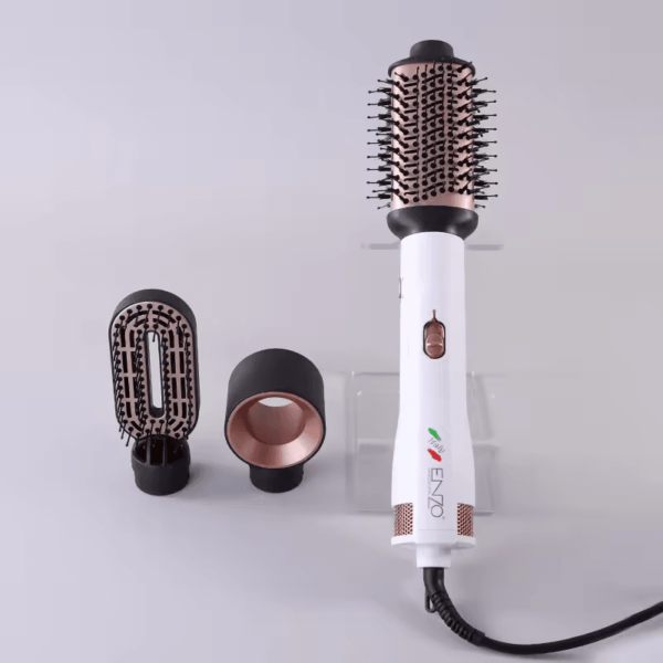 ENZO EN-740 ENZO 3-in-1 Hot Air Brush Blow Dryer, Curler, and Straightener Combo Pack - Intl Version - Image 3