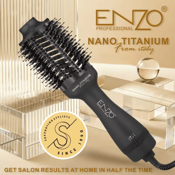 ENZO EN-6215 ENZO Round Blow Hair Brush – 2-in-1 Hair Dryer Brush, 1500W -Intl Version - Image 5