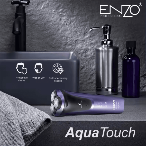 ENZO EN-9306 Rechargeable Triple Blades Shaving Razor for Men-Intl Version - Image 3
