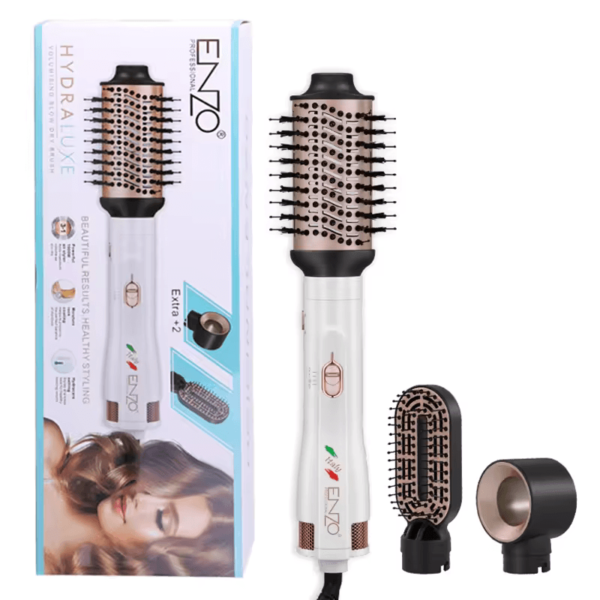 ENZO EN-740 ENZO 3-in-1 Hot Air Brush Blow Dryer, Curler, and Straightener Combo Pack - Intl Version - Image 4