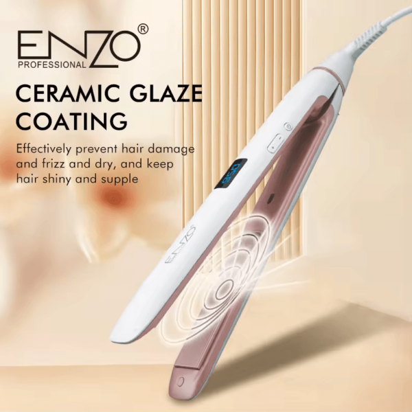ENZO EN-3125 Professional Ceramic Hair Straightener - Intl Version - Image 2