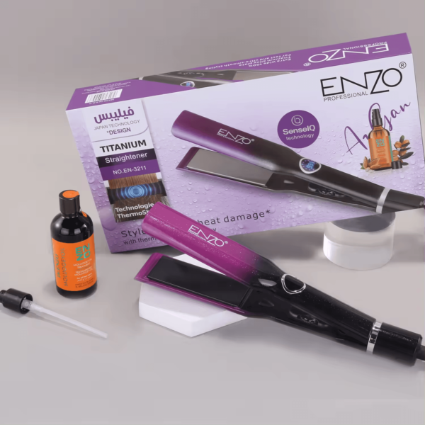 ENZO EN-3211 Professional Ceramic Titanium Hair Straightener – Intl Version - Image 3