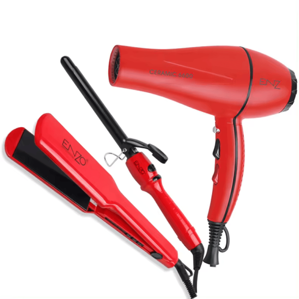 ENZO EN-6309 3-in-1 Hair Dryer, Straightener, Curler Combo Pack - Intl Version - Image 4