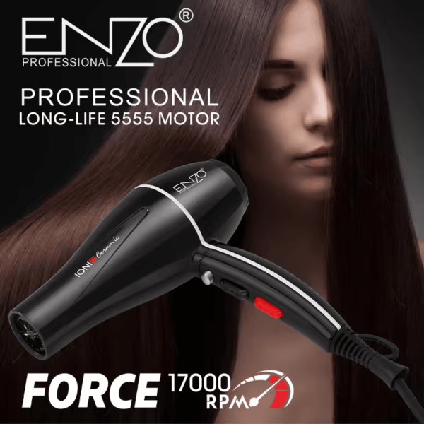 ENZO EN-111B Professional Hair Dryer – 2000W -Intl Version