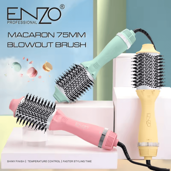 ENZO EN-6210 Rotating Hair Blow Dryer Brush-Intl Version