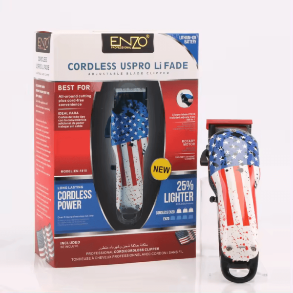 ENZO EN-1818 ENZO Professional HAIR TRIMMER – 5500 SPM -Intl Version - Image 7