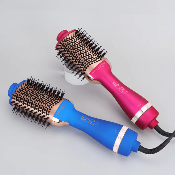 "ENZO EN-6213  Electric Ion Hot Air Brush – 2-in-1 Hair Dryer and Styler-Intl Version - Image 5