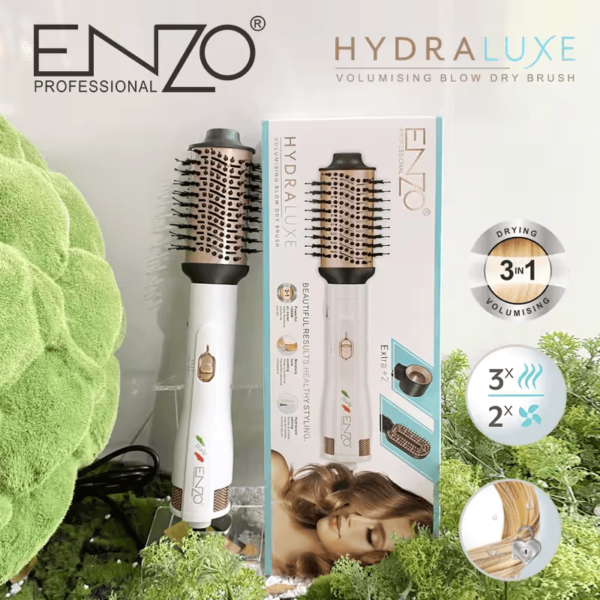 ENZO EN-740 ENZO 3-in-1 Hot Air Brush Blow Dryer, Curler, and Straightener Combo Pack - Intl Version - Image 6