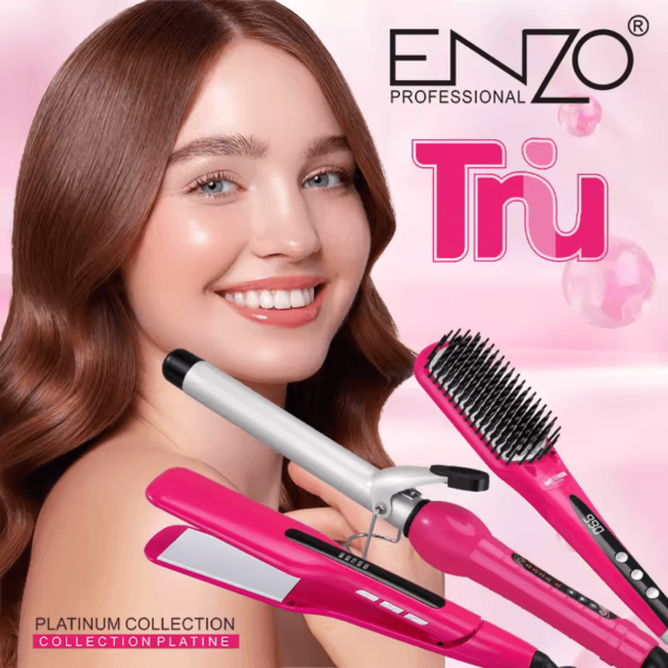ENZO EN-3955W 3-in-1 Platinum Collection Hair Styling kit Combo Pack -Intl Version