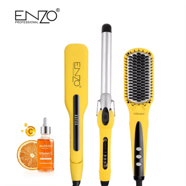 ENZO EN-3955W 3-in-1 Platinum Collection Hair Styling kit Combo Pack -Intl Version - Image 8