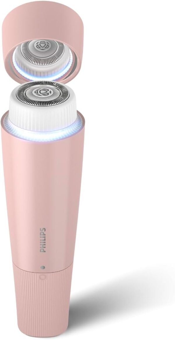 Philips Facial Hair Remover Series 5000 Full Circle LED Light Gentle on Upper Lip, Chin and Cheeks BRR454/00 - Image 3